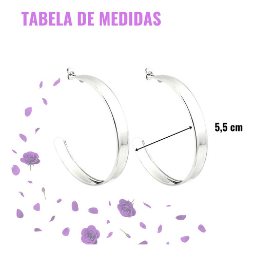 Argola Grande De Aço Cirúrgico Antialérgico Feminino
