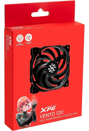 Cooler Gabinete Xpg Vento 120 Negro 120mm Gamer