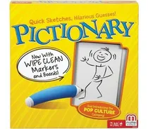 Comprar Juego Mesa Pictionary C Marcadores Y Pizarra Borrables Niños