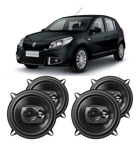 Kit Alto Falante Sandero 2007 A 2010 Pioneer 200w Rms