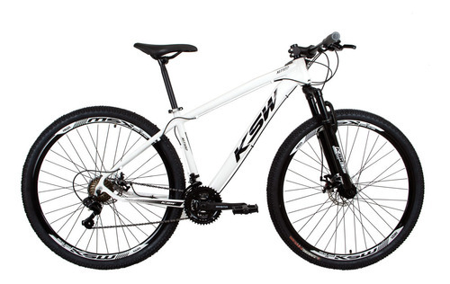 Bicicleta Aro 29 Ksw Xlt 24v Disco Câmbios Index Tamanho Do Quadro 17   Cor Branco