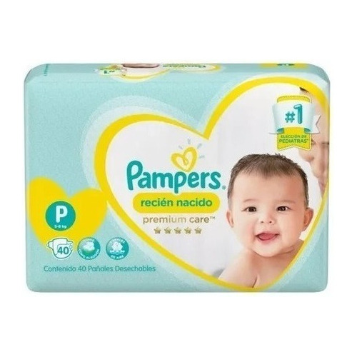 Pañales Pampers Premium P 40 - Bebes Y Niños