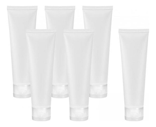 2 Tubos Cosméticos Vacíos De 6 Tapa Abatible De 50 Ml.