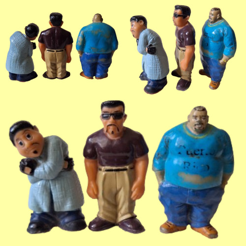 Homies Series 1 4 Y 5 Boricuas, Sir Grumpy, Wolfe Lote De 3 (Usado)
