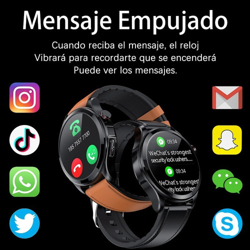 Reloj Inteligente Hombres Glucosa Ecg+ppg Llamada
