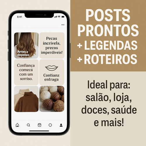 Pacote De Conteúdos Prontos Para Instagram