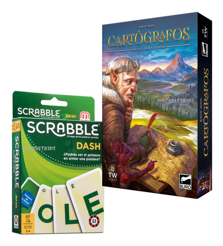 Scrabble Dash + Cartografos Juego Mesa Español Bureau Ruibal