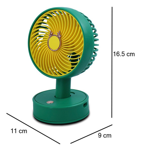 Mini Ventilador Personal De Escritorio Recargable