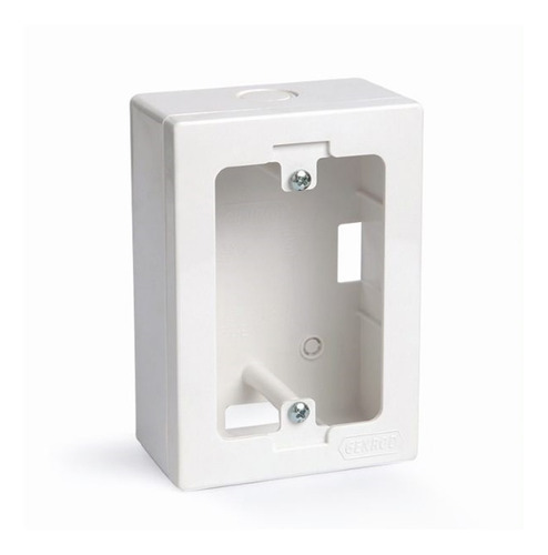 Pack X10 Caja Luz Rectangular Superficie Pvc Blanca Genrod