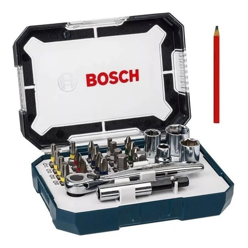 Set Kit Juego Bosch 26 Piezas Puntas Pl Ph Hex Torx + Regalo