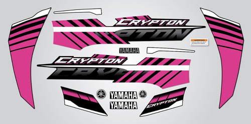 Calcos Yamaha Crypton 2021 Full Rosa