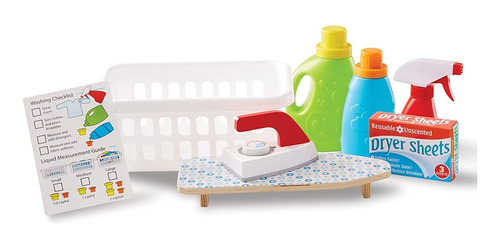  Laundry Basket Play Set With Wooden Iron, Ironing Boar...