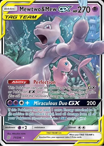 Carta Pokémon Mewtwo e Mew Gx Aliados (sm191) | Item de Papelaria Pokémon  Usado 83308911 | enjoei