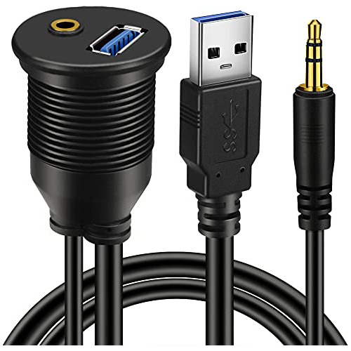 Cable Para Coche Usb 3.0 Y Jack 3.5mm, 3ft