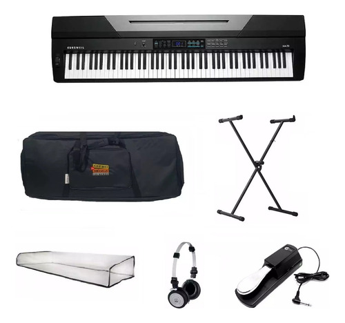 Kit Platinum Piano Arranjador Kurzweil Ka70 88 Teclas