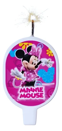 Vela Plana De Minnie Mouse Para Fiestas De Cumpleaños