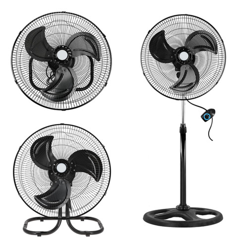 Ventilador De Pie 55w Industrial 3 Velocidades 3 Aspas