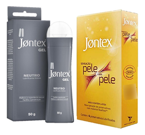 Kit Jontex Sensação Pele C Pele+gel Lubrificante Neutro 50g