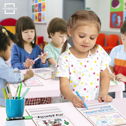 Pizarrón Blanco Doble Cara 23 X 30 Cm Borrado En Seco Niños