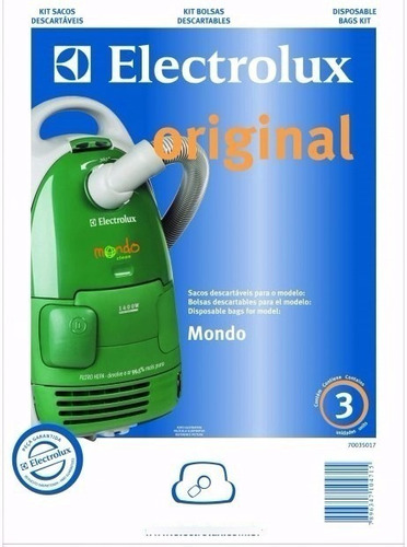 Bolsa Aspiradora Electrolux Mondo Pack X 3