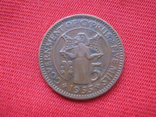 Chipre 5 Mils 1955 