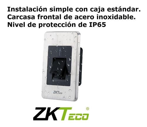 Lector De Huellas Rs485 125khz Para Empotrar Exterior Zkteco