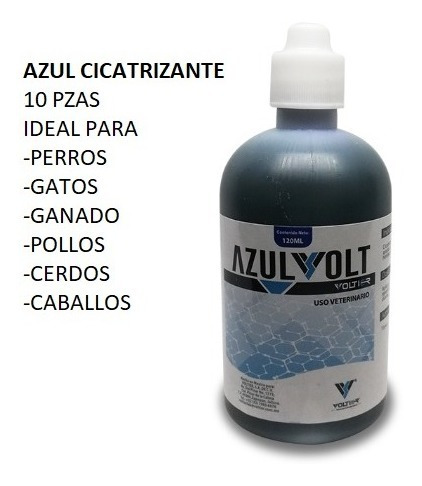 Azul Cicatrizante 120 Ml Repelente 10 Pzas