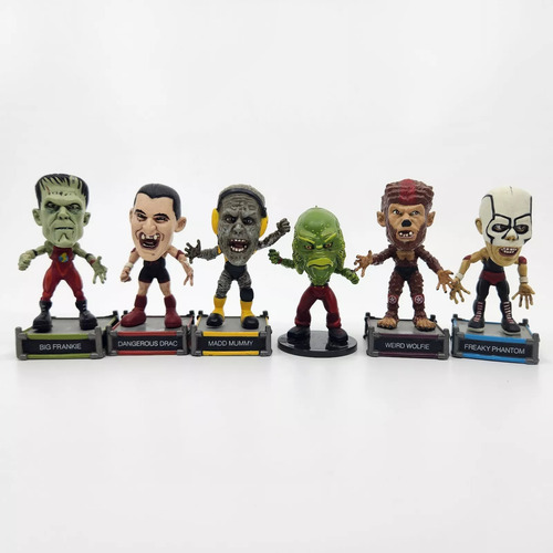 Universal Monsters Little Big Heads Luchadores -set De 6