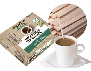 1000 Mexedores Palito De Bambu Eco Café Bebida Drinks 11cm