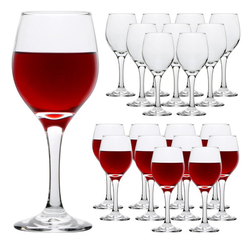 Qappda Juego De 20 Copas De Vino Blanco, Copas Pequeñas De V