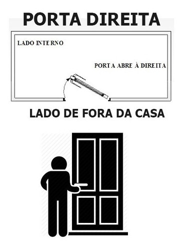 Imagem 2 de 3 de Porta Palheta De Alumínio Brilhante 2,10 X 0,80 Direita