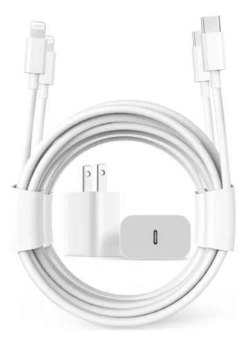 Cargador 25w Carga Rápida Para iPhone 12 13 14 +tipo C Cable Blanco