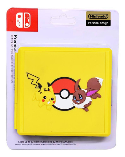 Estuche Portajuegos Pikachu Eevee Nintendo Switch