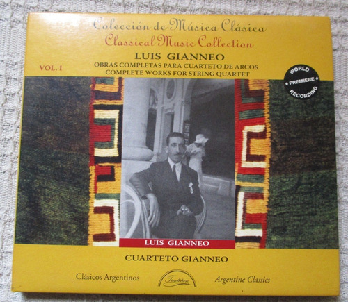 Imagen 1 de 6 de Luis Gianneo - Obras Completas Para Cuarteto De Arcos Vol. I