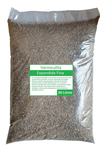 Vermiculita Expandida Fina Pacote 20 Litros