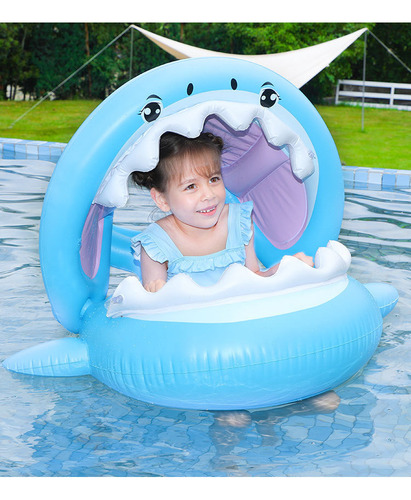 Anillo De Natación Inflable Con Forma De Tiburón Para Niños