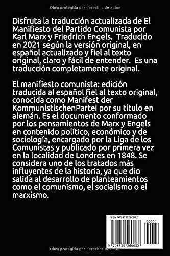El Manifiesto Del Partidounista (spanish)..., de Marx, K. Editorial Independently Published en español