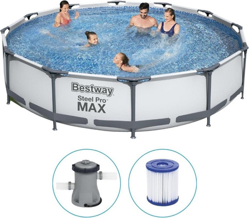 Piscina Redonda Estructural Bestway Steel Pro Max 366 X #e