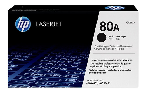 Toner Outlet Hp 80a Negro M 401 425 Cf280a Original