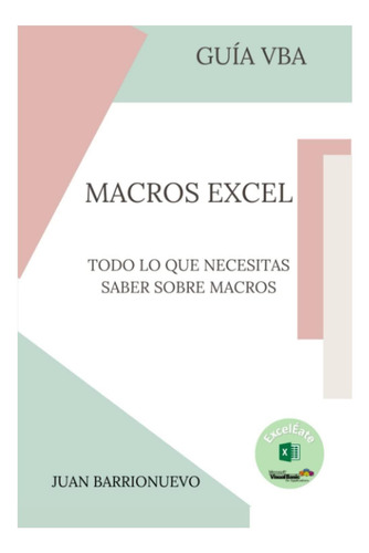 Libro: Macros Excel: Guía Vba (edición En Español)