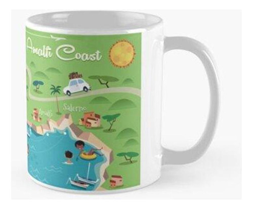 Taza Cartel De La Costa De Amalfi Calidad Premium