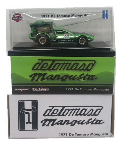 Hot Wheels Rlc Detomaso Mangusta '71 De Tomaso Mangusta 1:64 Color Verde