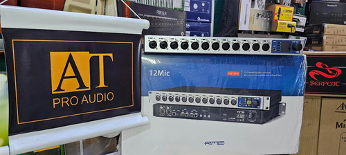 Rme 12mic Preamp Microfones 12 Canais Avb 128 X 128 Ch Madi