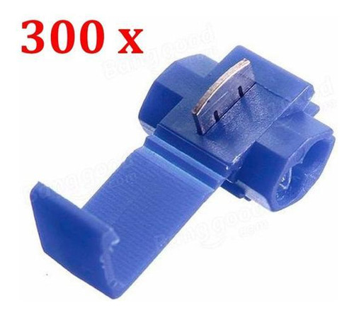 300pçs Conector Derivação Emenda Cabos Fios Azul 1,5 A 2,5mm