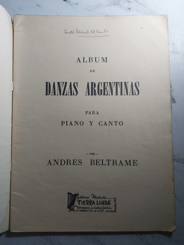 Imagen 2 de 7 de Álbum De 25 Danzas Argentinas. Andres Beltrame. Ian 468