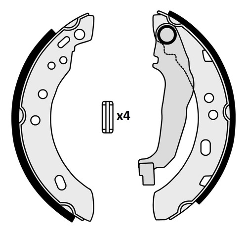 Juego Zapatas Freno Nissan Micra Ii Datsun 120 100a