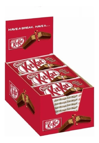 Chocolate Kit Kat Ao Leite 41,5g Caixa C/24 Und. - Nestlé