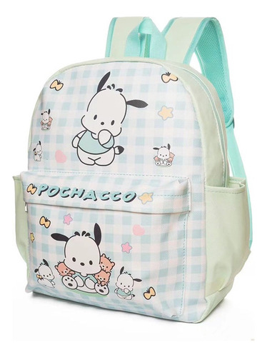 Mochila Escolar De Cuadros Para Pc Perro Kuromi De Cuero