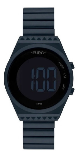 Relógio Euro Digital Feminino Azul Eubjt016ae/4a C/ Nf-e