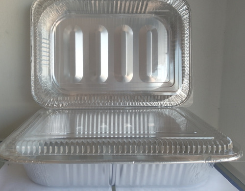 Bandeja De Aluminio 5500 C/ Tapa Plástica Bulto X 25 Und 